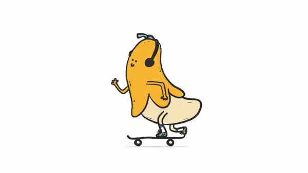 Guineo patinando y naranja saltando la cuerda: Videos animados
